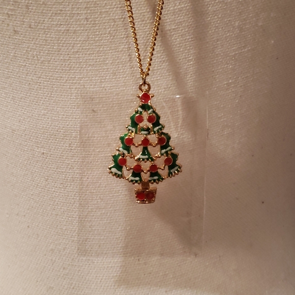 Long Christmas tree necklace - Picture 2 of 2